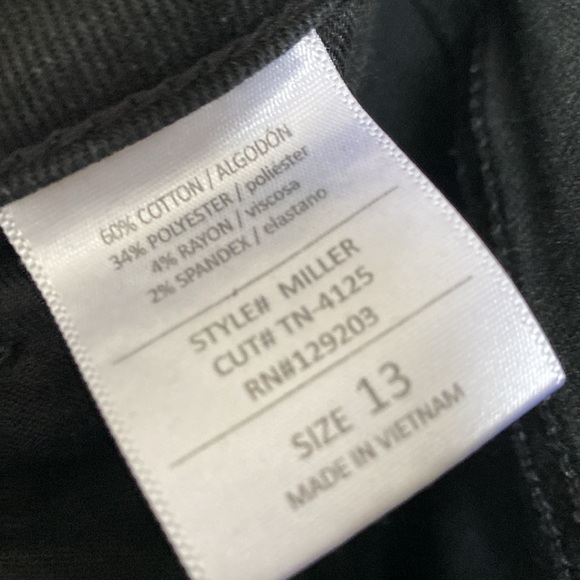 CJLA Miller black high waisted charcoal wash skinny jeans size 13 - Picture 6 of 8